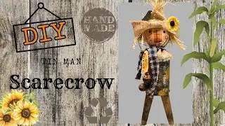 How To Make a Tin Can Scarecrow That Really Stands Out! Primitive DIY FAll Decor
