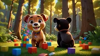 Five Curious Cubs Build a Fort | Fun Counting & Adventure Song for Kids | Animal Nursery Rhyme