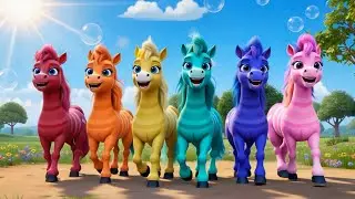 🐴🌈 Rainbow Pony Parade! | Fun Color Learning Song for Kids 🎶✨