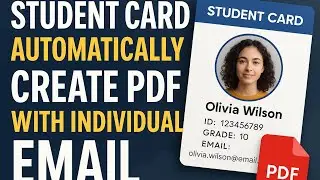 Auto Generate Student Cards as PDF and Send via Email | Excel VBA Tutorial Part 1