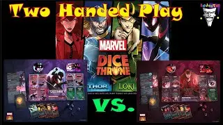 Marvel Dice Throne Match-Up Spiderman vs Scarlet Witch 2 Handed Playthrough With Setup