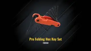 Pro Folding Hex Key Set, 11 Fractional Inch-Sized Keys