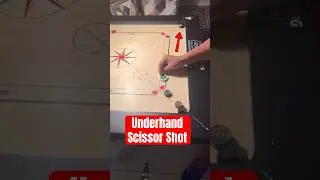 INSANE CARROM SHOT ll UNDERHAND SCISSOR SHOT ll TRICK SHOT ll #carrom #carromking #carromfinisher