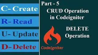 CRUD Operation in Codeigniter in hindi | Delete Operation in Codeigniter in hindi