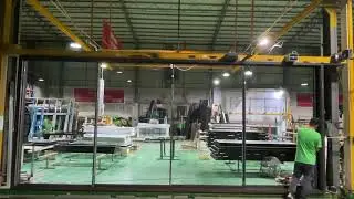 Custom made high quality aluminum panoramic sliding glass door testing#door #slidingdoor  #Glassdoor
