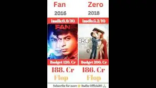#shortsvideo fan vs zero movie box office collection comparison video Shahrukh Khan movie