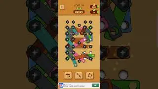 Woodle Level 39 - Wood Screw Puzzle Level 39