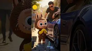 Watch what this Rich man🤵 wanted do with 🐾Labubu 😱🤯 #cute #animation #shorts