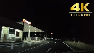 Night Rural Area Driving | No talking, No Music | Japan POV 4K