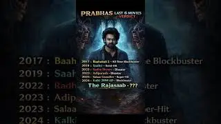 Prabhas Last 6 Movies Verdict  | Blockbuster to Disaster Journey 🎬