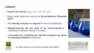 Olive oil sensory evaluation