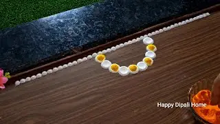 2 Beautiful Border Rangoli Designs. Door side rangoli. Kolam border muggulu. Festival kolam muggulu 