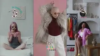 Colorful Vintage Titles Surreal Vertical Stories Weirdcore Fashion Pack
