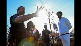 Kings rookie Marvin Bagley III helps plant trees in community art garden