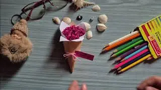💐 DIY Mini Paper Flower Bouquet | Easy Handmade Gift Idea | Simple Craft at Home