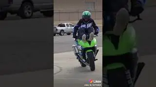 #Dangerous Stunt.(Blue bike)Dangerous Wheel.