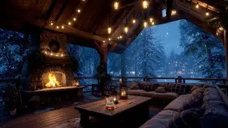 A Cold Night, A Warm Soul ❄️ Snowdrift Serenade: Jazz Piano & Fireplace Sounds to Calm Your Mind