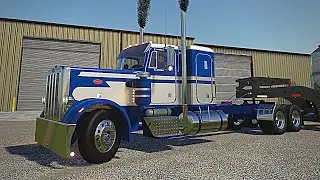 Custom Peterbilt 359 Trucking on FS19  -  Brand New Mod  -  Farming Simulator 19 Gameplay G29