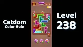Catdom Level 238 walkthrough | Color Hole 🐱🕳️| Solutionguruji