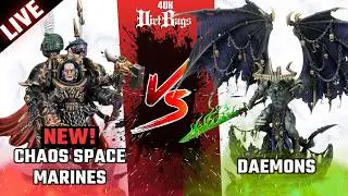 New CSM vs Daemons LIVE! | 40k Battle Report | Warhammer 40k