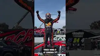 Martin Truex Jr. celebrated his big win at Sonoma! 🏁🏆 #shorts #nascar