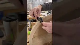 Teaching Chris to use a spokeshave when #chairmaking #handtoolwoodworking #woodworking #workshop