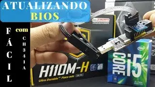 Atualizar Bios da Placa mãe H110M-H DDR4 Para 7°Geração C/ CH341A usando pinça JACARÉ