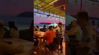 Amazing beach view restaurant in langkawi | Yellow beach cafe #langkawi #sunset #beachview 🏝 🌥