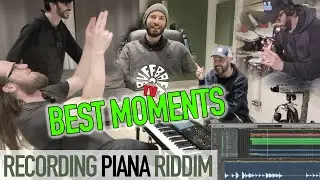 Recording a reggae riddim inna buffbaff style with a little piano lick in our studio