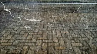 Heavy Rain & Thunderstorm sound | Powerful Rain and Lightning for Sleeping, Relaxing & Studying