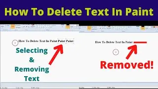How To Delete Text In Paint (Windows XP Vista 7 8 10 11)