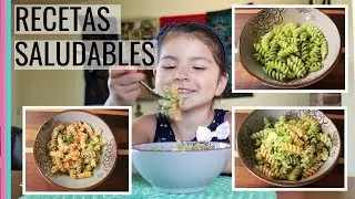 3 IDEAS FACILES DE COMIDA PARA NIÑOS CON PASTA DE COLORES