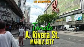 Lovely Day Walk Along ANTONIO RIVERA STREET in Manila City in the Philippines (1.19km)