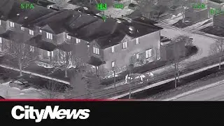 Chopper footage captures take down of break-and-enter suspects