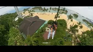 Kn duh ai a reilo 🪢🧶🧵#zipline #outdooractivity #sentosa #singapore #friendlyᥫᩣシ #zipline #mizormac 