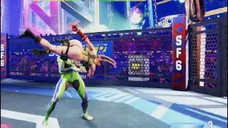 Street Fighter 6 - Cammy Wrestles Juri (Slow Motion)