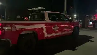 Perth fire doing traffic control for a Christmas event