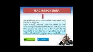 Remove Mac error 8084 from the system