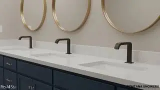 Fontana C&ocirc;te-d'Or Matte Black Touchless Faucet for Public Restrooms