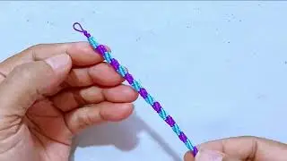 DESIGN MACRAME BRACELET TUTORIAL, CARA MEMBUAT GELANG BENANG MOTIF