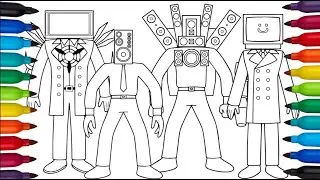 SKIBIDI TOILET Coloring Pages | TITAN SPEAKERMAN & TITAN TV MAN Coloring | NCS Music #5556