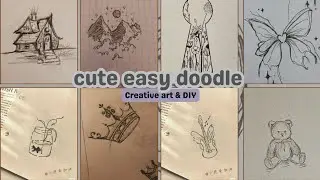 Doodle mini drawings 🌷🍂 || easy drawing ideas for beginners 🦋 || small and unique