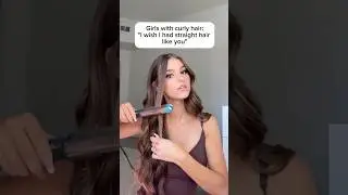 DIY Hairstyles: Curly vs. Straight Hair Struggles! #hairstyles #diyhairstyle #struggle