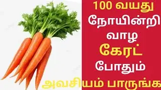 கேரட் மருத்துவ குணங்கள்!/Health Benefits of Carrot in Tamil/Carrot Health Tips in Tamil/Carrot