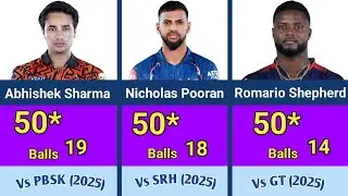 Fastest Fifty In IPL Cricket  2025 | सबसे तेज 50 आईपीएल 2025 में | Fastest Fifty In IPL Career