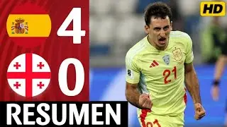 Spain vs Georgia (4-0) Resumen y Goles FIFA World Cup European qualifiers