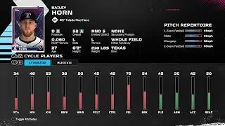 【MLBTheShow25Stats/メジャーリーグ選手能力】Tigers3A 67 Bailey Horn DET3A ベイリー・ホーン選手