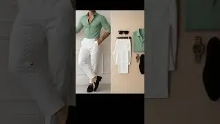 best colour combination for men sage green shirt and white pant #formalwear #combo #shirts
