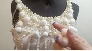 Bordados con bolitas de algodón