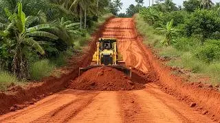 Perfect Canal Drainage Construction with Komatsu Dozer